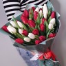 Красное и Белое Букет тюльпанов с доставкой в Кисловодске