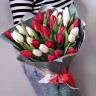 Красное и Белое Букет тюльпанов с доставкой в Кисловодске