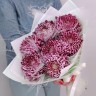 Любимый десерт Букет хризантем с ковылем с доставкой в Кисловодске