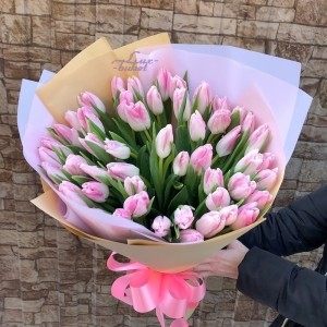 Магия весны Букет розовых тюльпанов