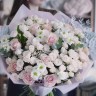 Улыбка любимой Большой букет кремовых роз с доставкой в Кисловодске